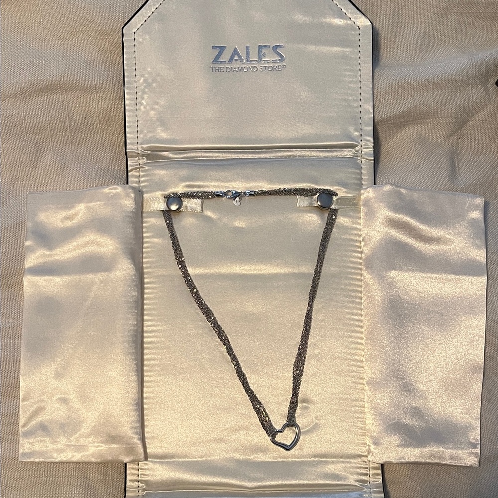 Zales Silver Heart Necklace